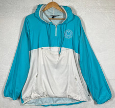 Pennant Festival Jacket Mens XL Blue White Notre Dame Hooded Windbreaker