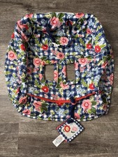 Baby Infant Toddler Boppy Shopping Cart High Chair Cover, Navy Blue Blooms