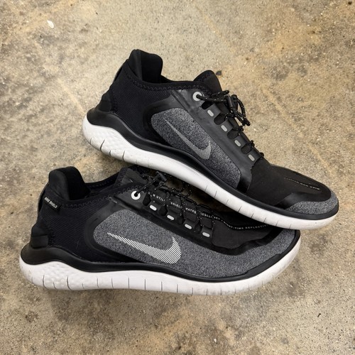 Nike Odyssey React Shield Mens 10 Running Gym Walking Fashion Sneaker Black Grey