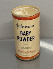 Vintage Johnson  s Baby Powder Tin Cardboard Container