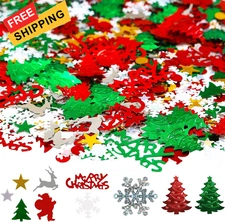 Christmas Confetti 3.5 OZ Table Glitter Mix Foil 