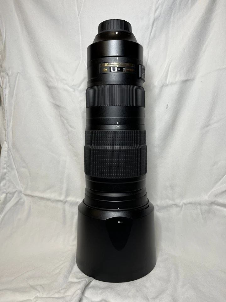 Nikon AF-S NIKKOR 200–500mm f/5.6E ED VR Lens –Excellent Cond. Box & Camo Cover - Image 3 of 4