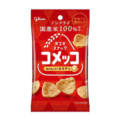 Japan Rice Cracker Glico Cometko  Scallop Flavor Non-Fried Cracker 26g × 12 bags
