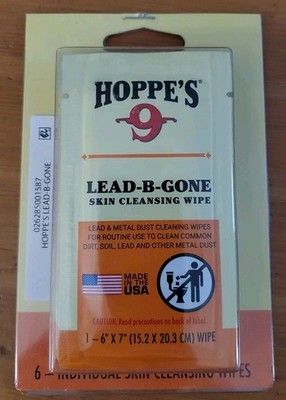 Hoppe's Lead-B-Gone Skin Cleansing Wipes 6 Pack