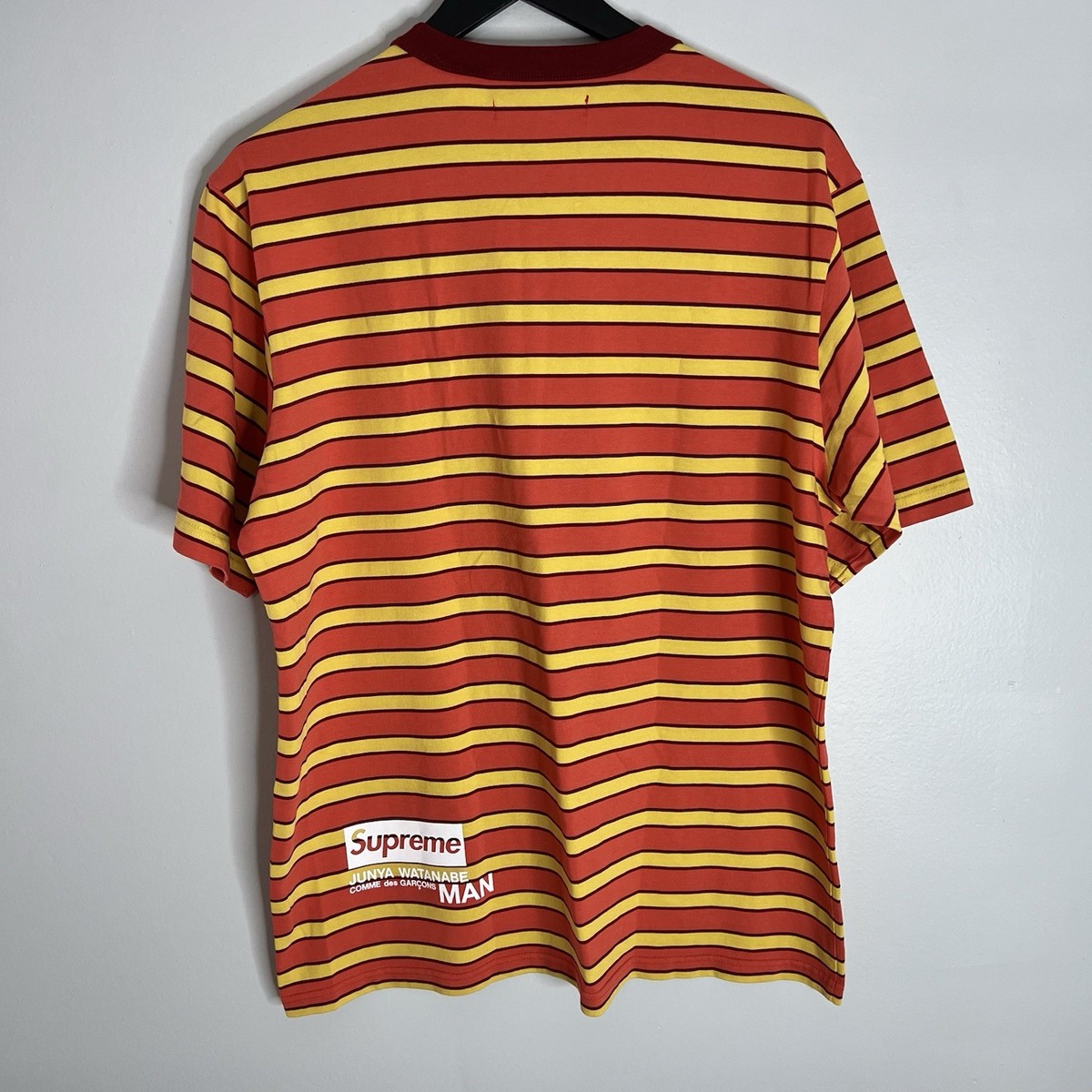 Supreme x Junya Watanabe CDG Man Bug Robot Stripe T Shirt Mens