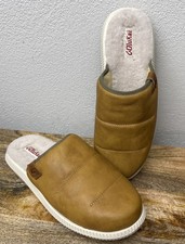 OluKai Mua 'Ili Leather Shearling lined Mule Slippers Shoes Men  s US 9 /EU 42