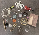 Junk Drawer Costume Jewelry .925 Vintage Gold Filled Pins Bracelets Mixed Lot