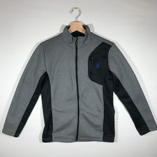 Spyder Bandit Boy's Large 14/16 Gray Full Zip Long Sleeve Jacket