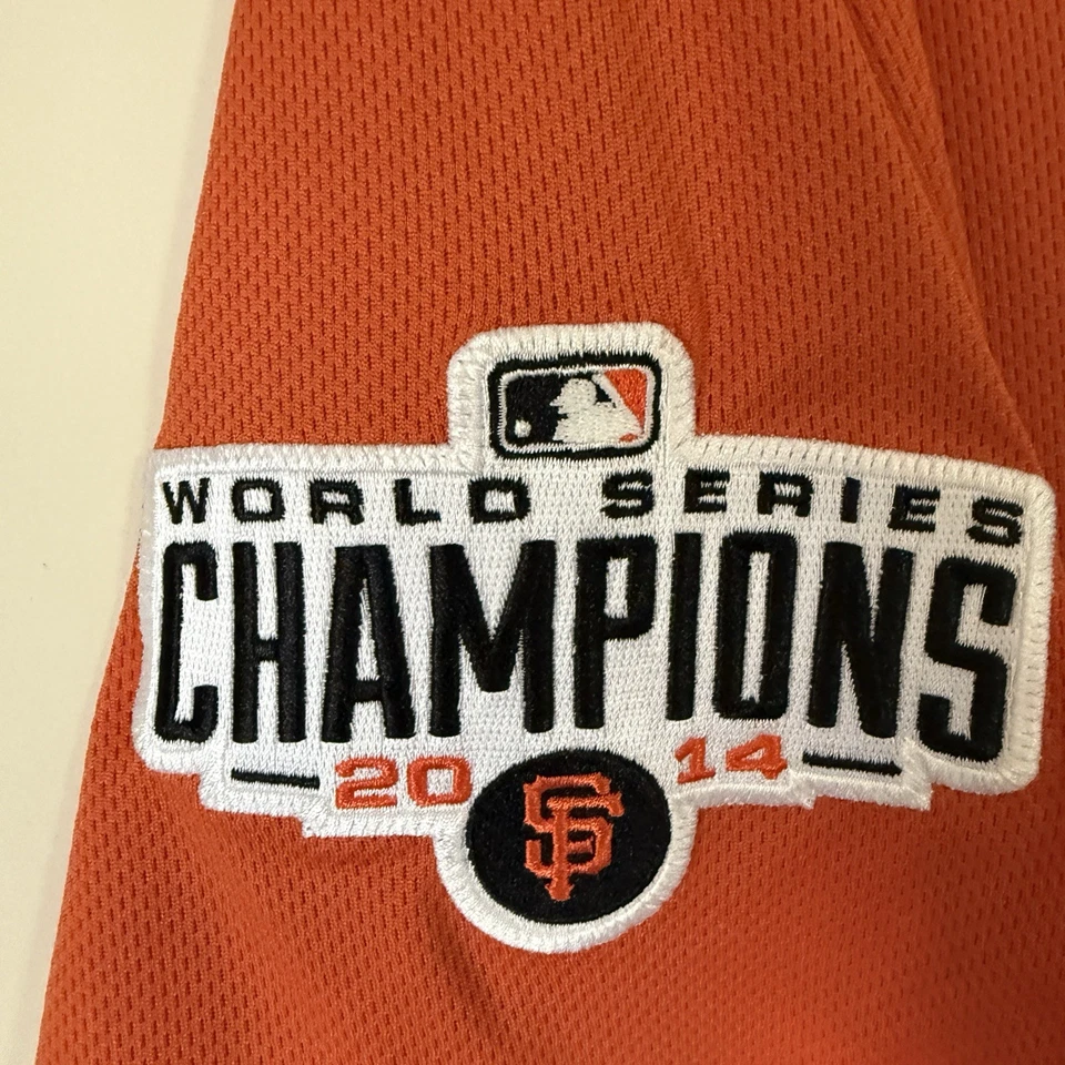 Camiseta SF Giants #40 Majestic Cool Base Tamanho 44 2014 WS Champs Patch EUA Bumgarner - Imagem 3 de 4