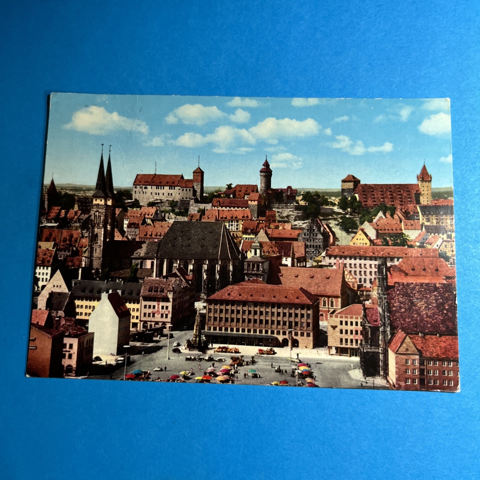 NURNBERG BLICK UBER DIE ALTSTADT AUF DIE BURG VIAGGIATA - CARTOLINA - VINTAGE