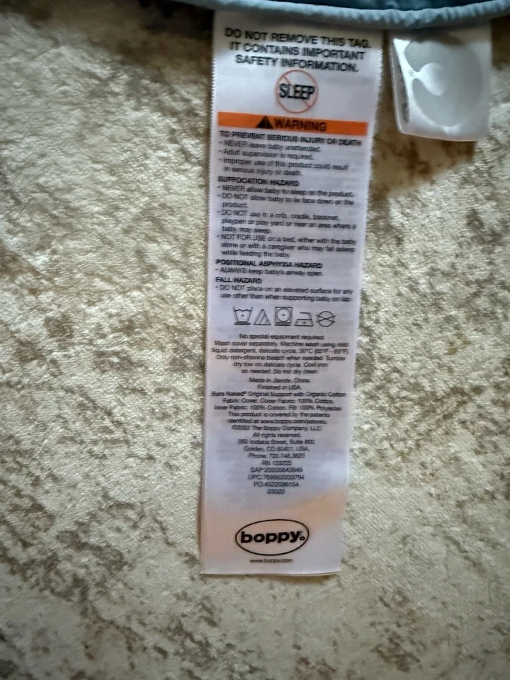 Funda de almohada de lactancia Boppy azul Foto 3 de 3