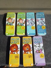 Lot 7 BRAIN QUEST Card Decks: Ages 2-3 3-4 4-5 5-6 Preschool Kindergarten