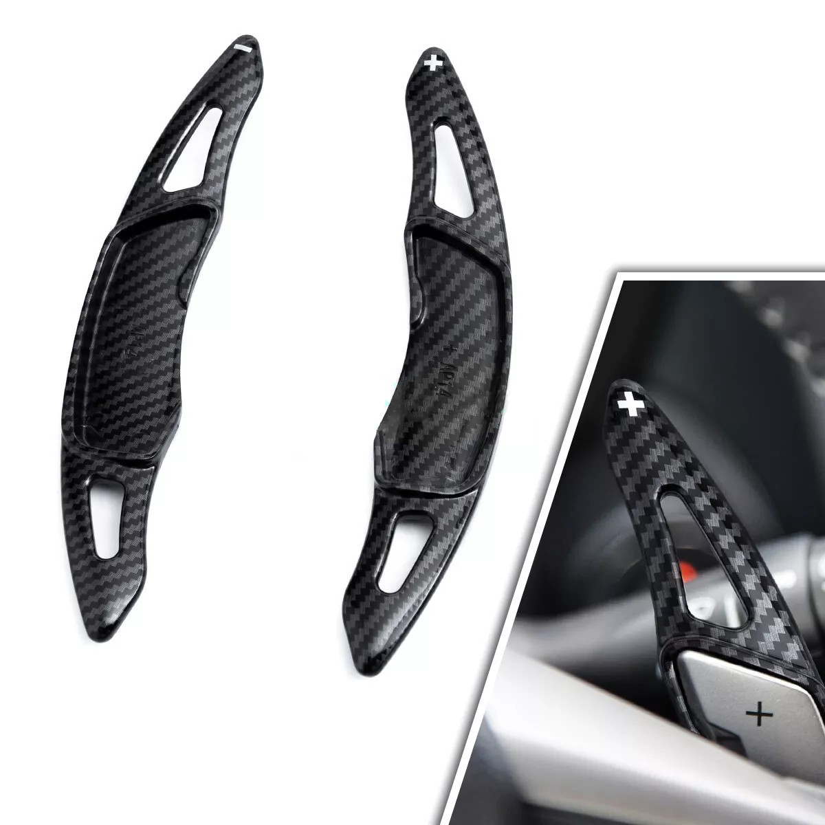 For Subaru Steering Wheel Paddle Shifter Extension Trim Accessories Carbon Fiber