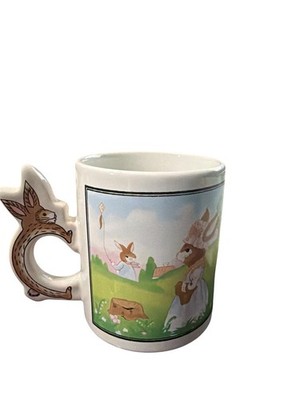 Vintage Peter Rabbit Coffee Mug Bunny Handle Beatrix Potter Ceramic Tea Cup