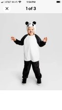 NWT Hyde Eek Kids' Panda Halloween Costume Plush Jumpsuit Medium