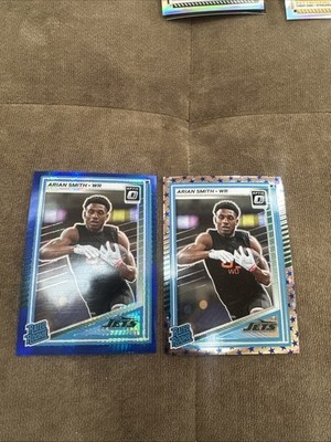 2025 Panini Optic Rated Rookie Blue Hyper & Star Parallel Arian Smith New York 