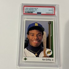1989 Upper Deck - Star Rookie Ken Griffey Jr #1 (RC) PSA 4