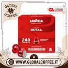 240 Capsule Caffè Lavazza Qualità Rossa Alluminio Compat. Nespresso Ex Armonico