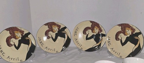 Sango Cabaret Cup and Saucer Set 4 Cups 4 Saucers 1995 Jane Avril 4870 - Picture 4 of 19