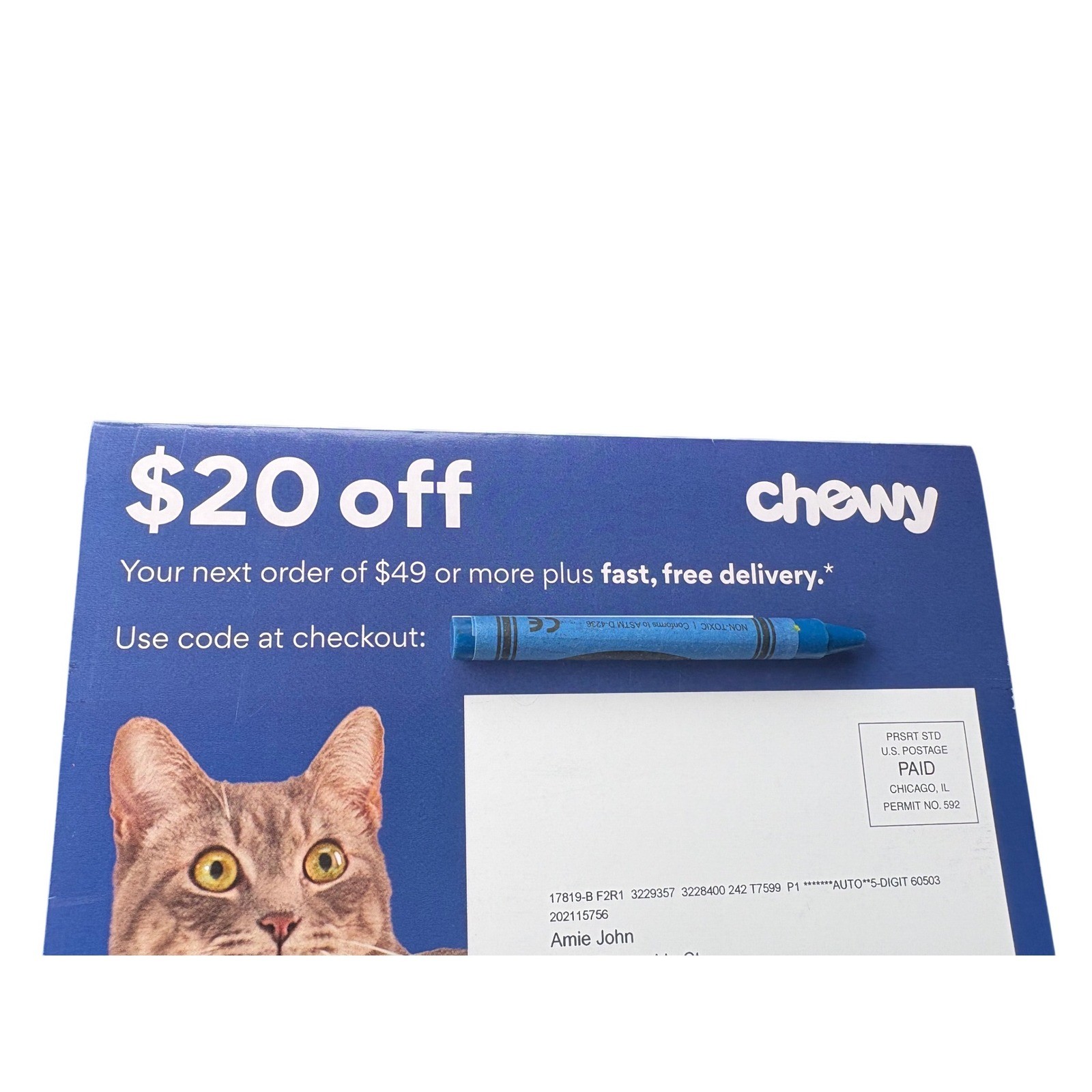Chewy's Coupon $20 off $49 Order