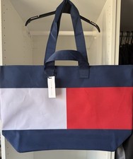 Image of Tommy Hilfiger Women’s Large Colourblock Tote Navy/White/Red, Inner Pocket