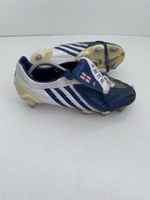 Adidas Predator Powerswerve SG Blue Metallic Leather MI Rare Football Soccer