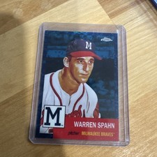 2022 Topps Chrome Platinum Anniversary - Warren Spahn #254 Blue #’d 164/199!