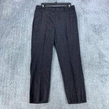 J Jill Linen Stretch Pants Size Small Black Linen Blend Pull On Casual Coastal