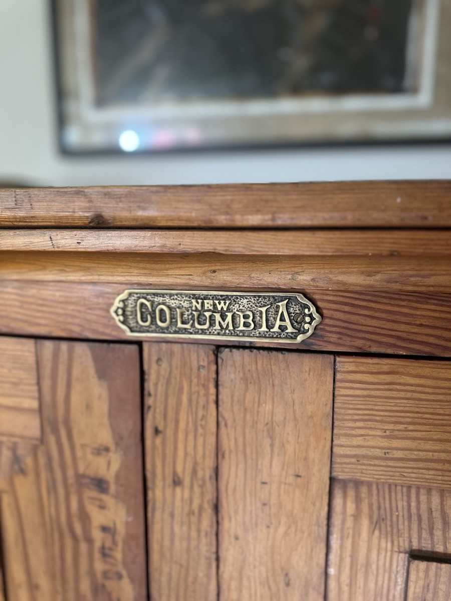 Antique New Columbia Icebox – Solid Wood, Original Hardware | eBay