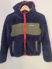 Eddie Bauer Jacket Boy Kids M 10/12 Fluffy Fleece Blue