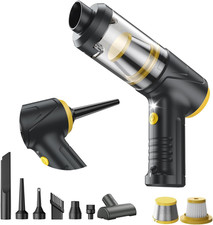 Cordless Handheld Vacuum Air Duster - 12000Pa Strong Suction, 2 Speeds, Brushl