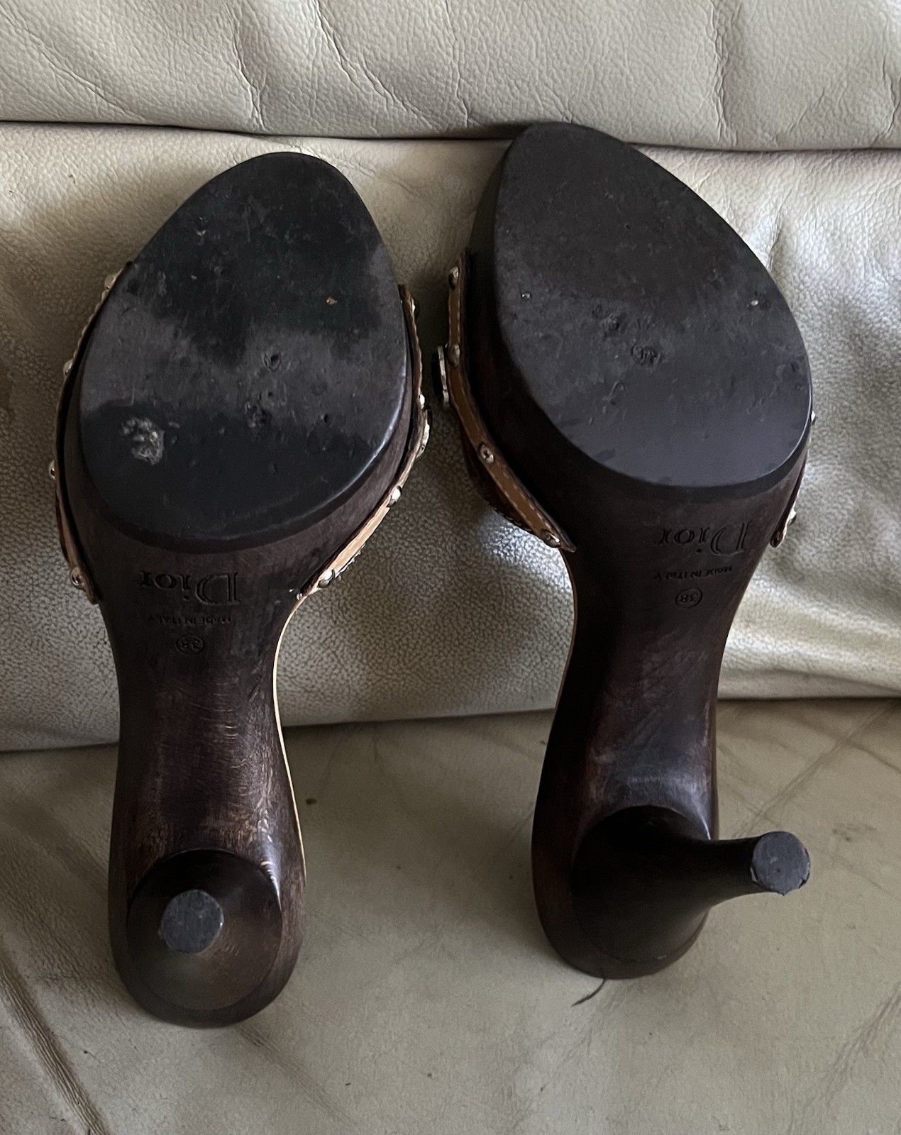 Christian DIOR Y2K Vintage John Galliano High Heel Clogs Mule Sandals 38 Us 8 thumbnail 7