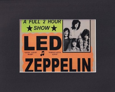 8X10'' Matted Print Art Picture Band Led Zeppelin: Poster Matted Black