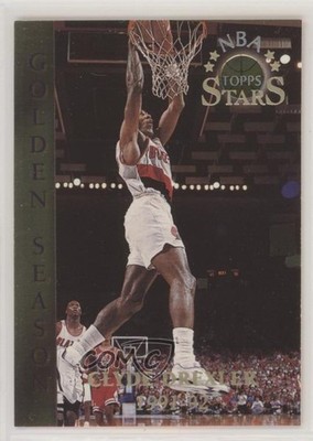 1996 Topps Stars Golden Season Clyde Drexler #64 HOF e0v