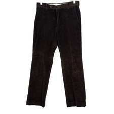 Vtg 70s Levi  s Panatela Corduroy Straight Leg Pleated Pants 32x34 Brown USA