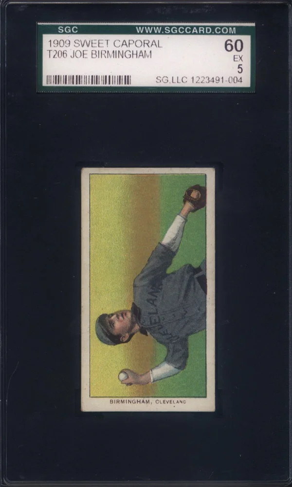T206 Joe Birmingham Cleveland SGC 5 Sweet Caporal Back