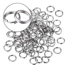 DNHCLL 200PCS 10MM Stainless Split Rings, Key Chains Link Connector for Conne...