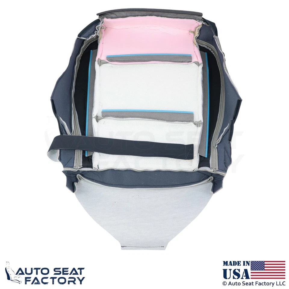 2013-2019 For Cadillac ATS Leatherette Perf Front Driver Bottom Seat Cover Black - Image 4 of 4