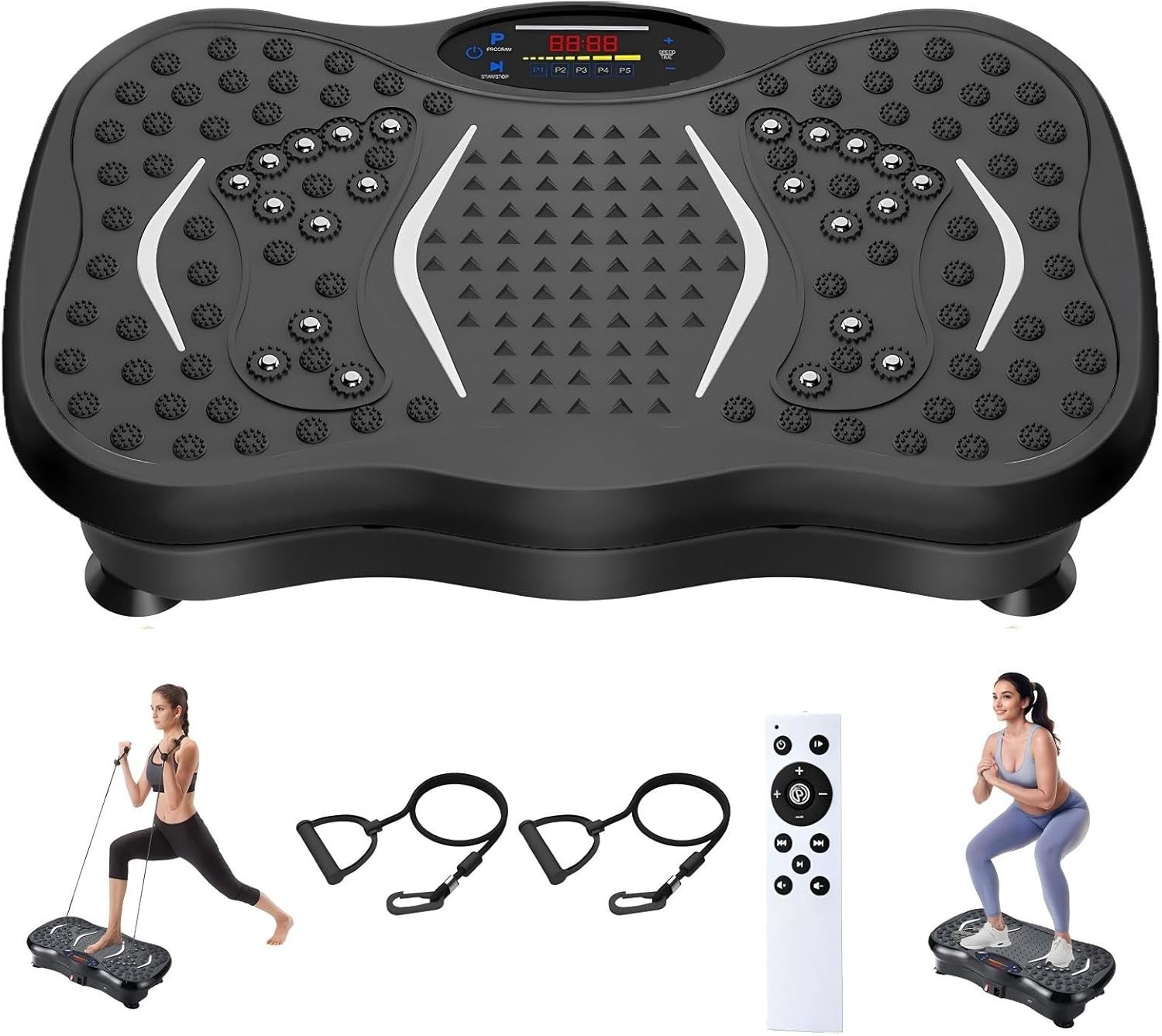 Placa Vibración GMCXAX, 120 Velocidades Ajustables con 5 Modos de Programa