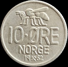 10 Ore 1962 Olav V Norway