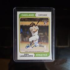 Shea Langeliers 2023 Topps Heritage Real One On Card Auto RC #ROA-SL ROOKIE. rookie card picture