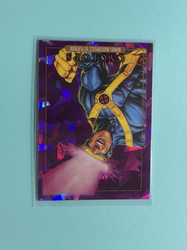 2024 Marvel Masterpieces 1992 92 Platinum PURPLE Crystals CYCLOPS #13