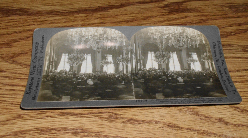 STEREO OPTICAL CARD # 18778 PLENARY SESSION OF PEACE CONFERENCE