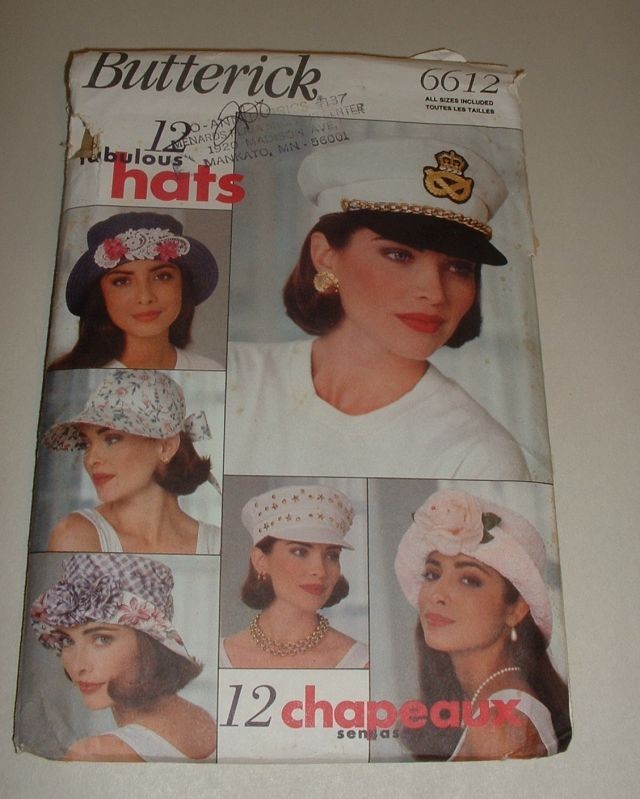 1993 Sewing Pattern Ladies Hats Estate Sale Find