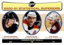 2001-02 Upper Deck Vintage #264 Peter Bondra / Pavel Bure / Joe Sakic