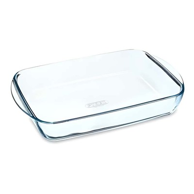 Pyrex Teglia Forno Lasagnera Rettangolare in Vetro Borosilicato 35 x 23 cm colore Trasparente