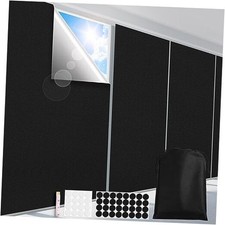 out Curtains for Bedroom, Portable 100 Out Window Cover 57"W x 118"H Black