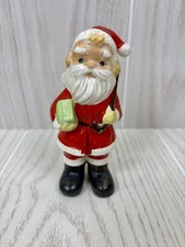 VTG MCM Santa Claus With Cane Green Box Christmas Figurine Japan