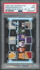 2020 Leaf Superlative Kobe/Wilkins/Barkley/Malone/Garnett/Duncan 6 Patch 1/1 PSA
