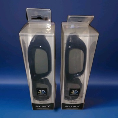 2 x Sony Bravia   3D Glasses Set  ️ ️ TDG-BR250 Regular Size Black Sealed New